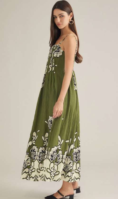 Alyssa Olive Maxi Dress