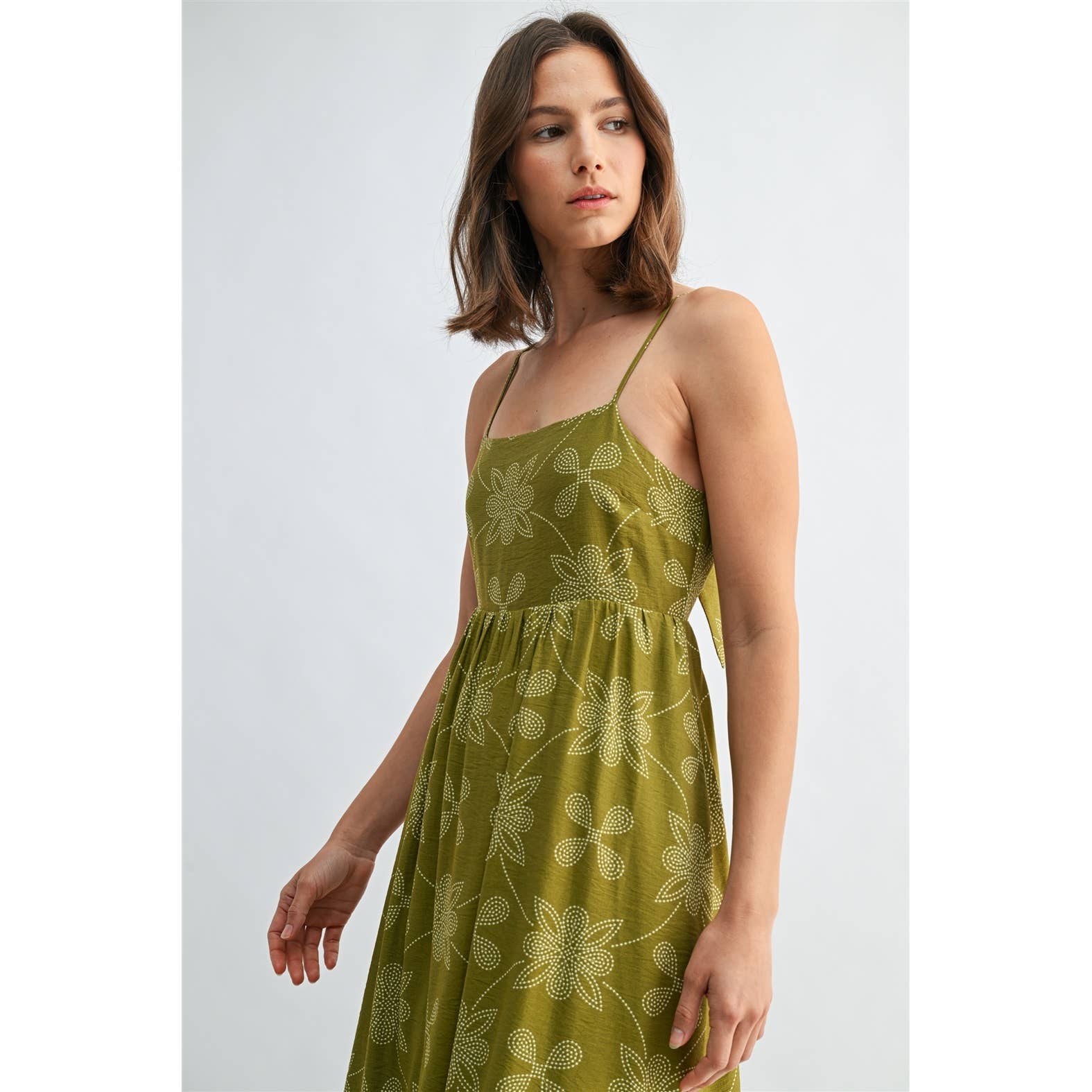The Olive Grove Midi Dress