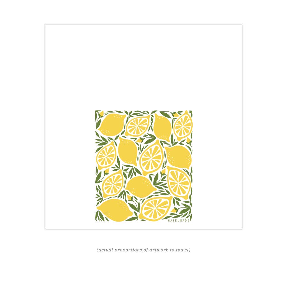 Lemon Tea Towel / Kitchen Decor / Midwest Made