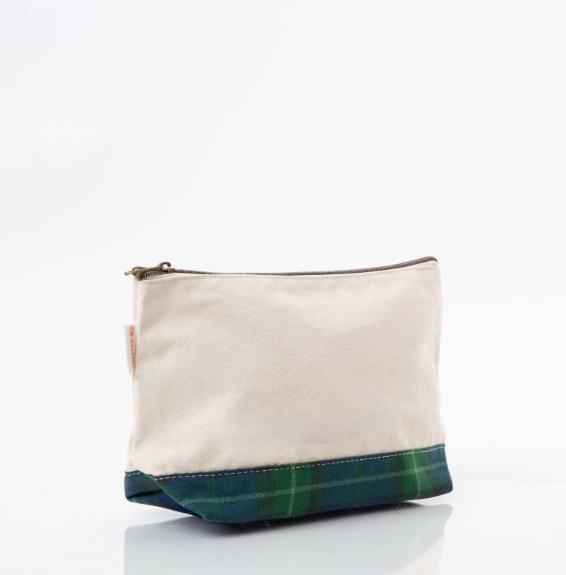 Canvas Plaid Clutch