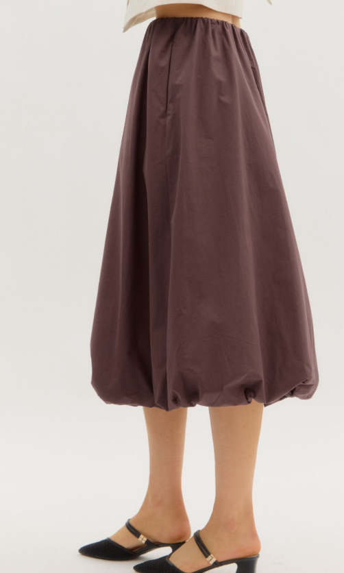 Rhiannon Bubble Hem Midi Skirt