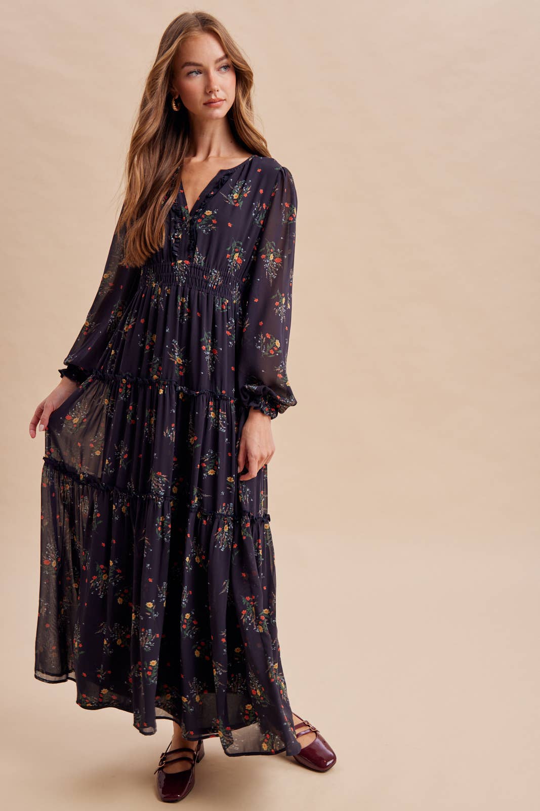 Midnight Floral Maxi Dress