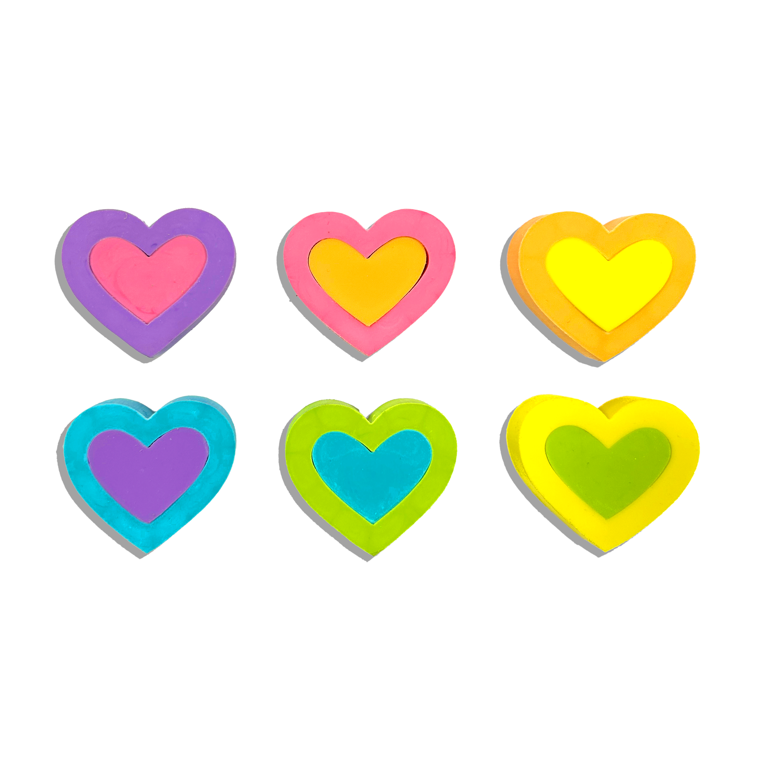 Hearts In Bloom: Erasers (Set of 6)