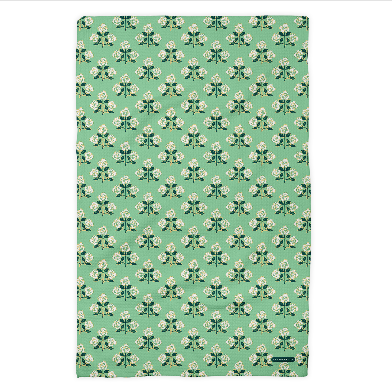 Waffle Weave Kitchen Towel - Betsy Green