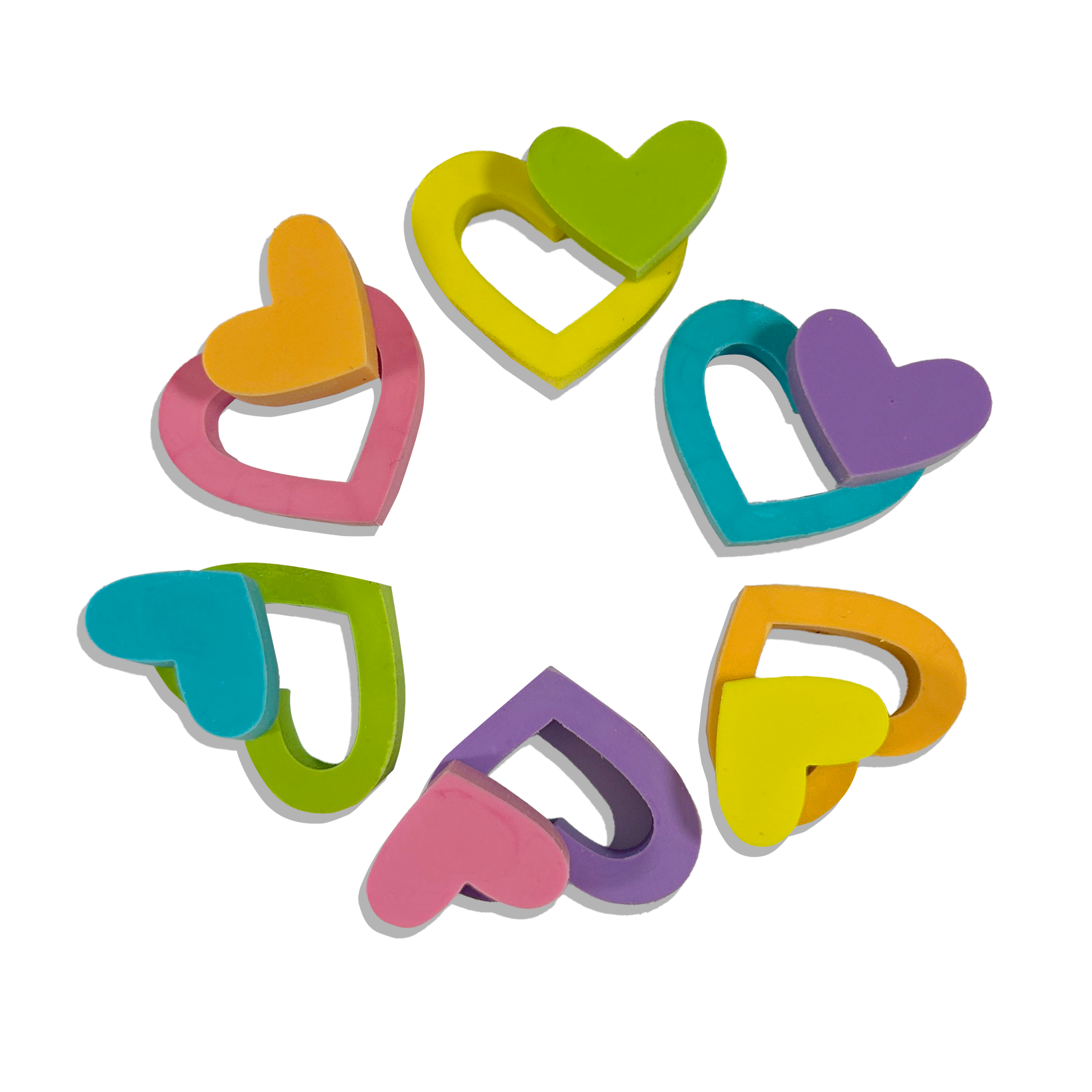 Hearts In Bloom: Erasers (Set of 6)