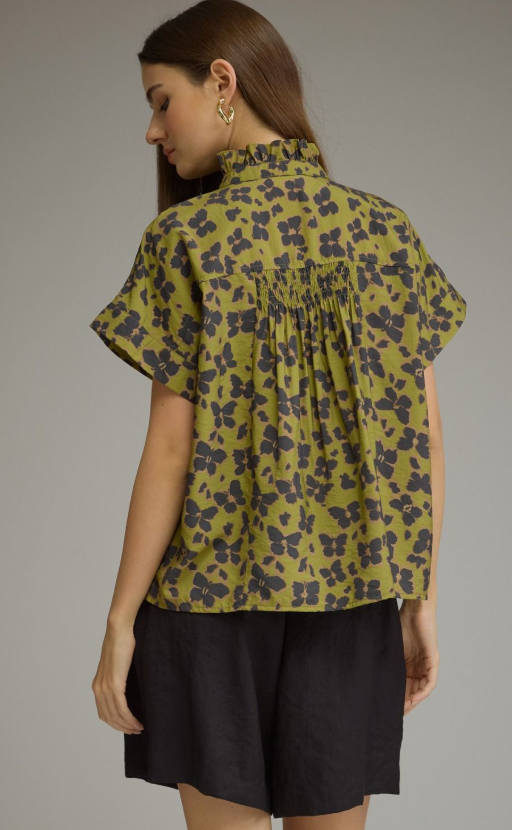Dinah Ruffle Neck Blouse