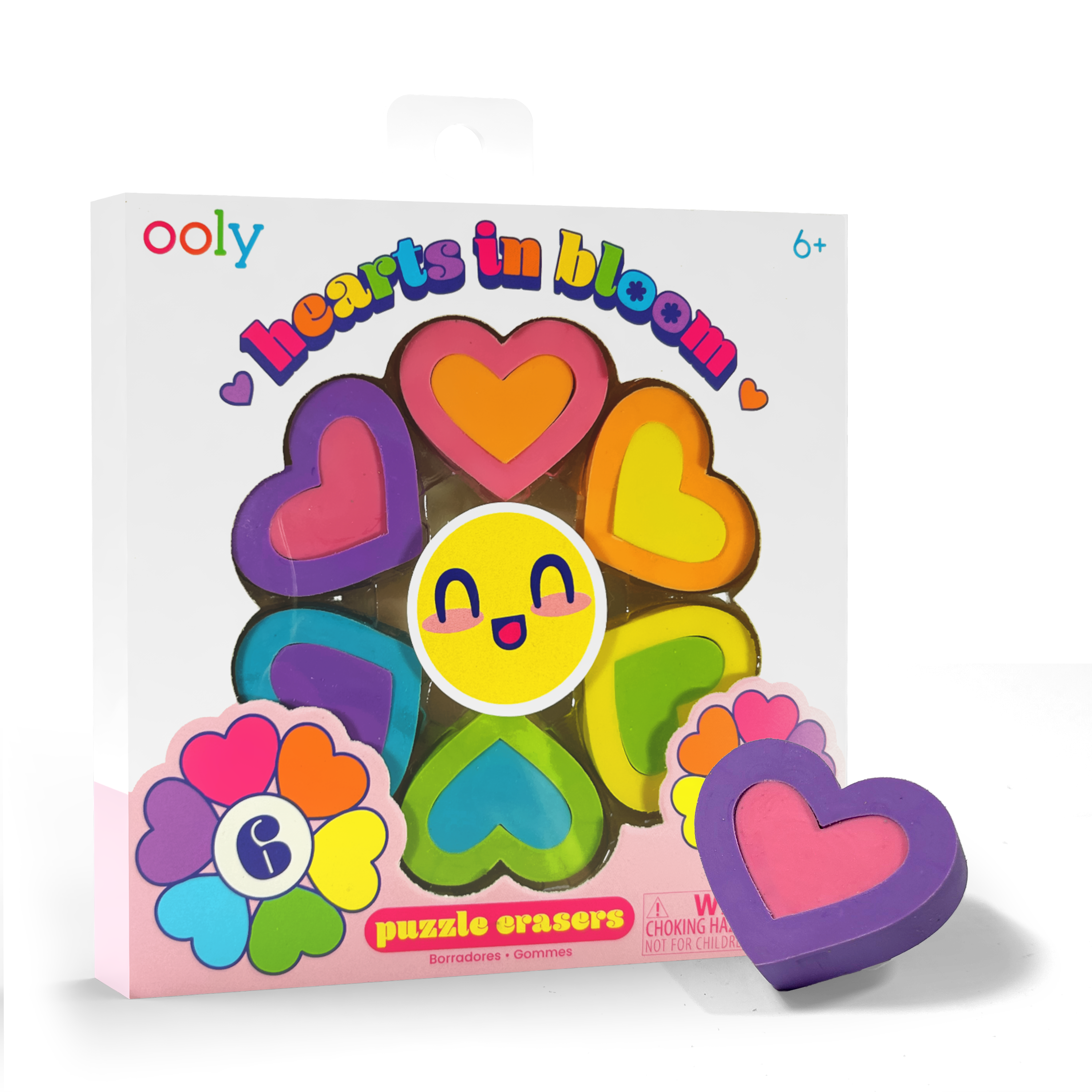 Hearts In Bloom: Erasers (Set of 6)
