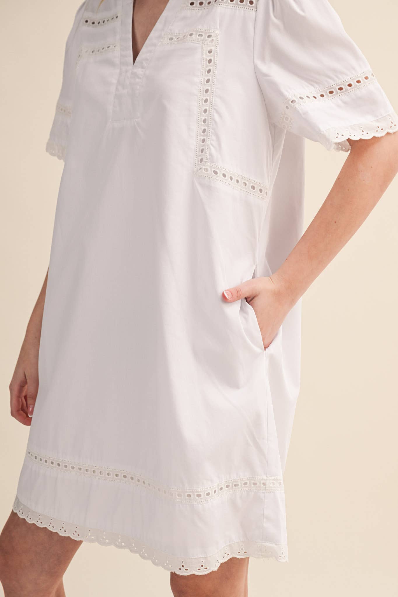 The Lace Trim Tunic Dress
