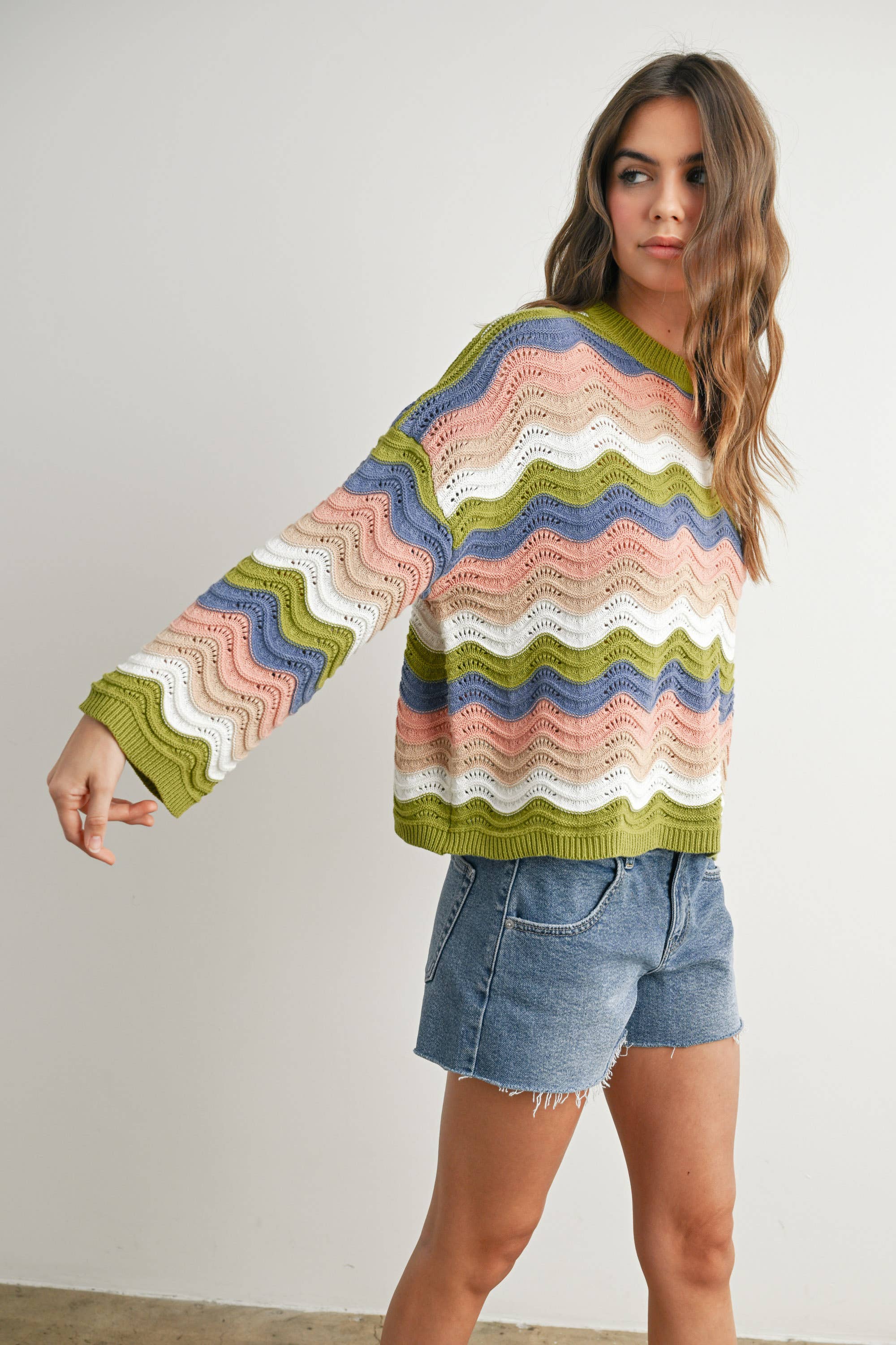 Samantha Color Block Sweater