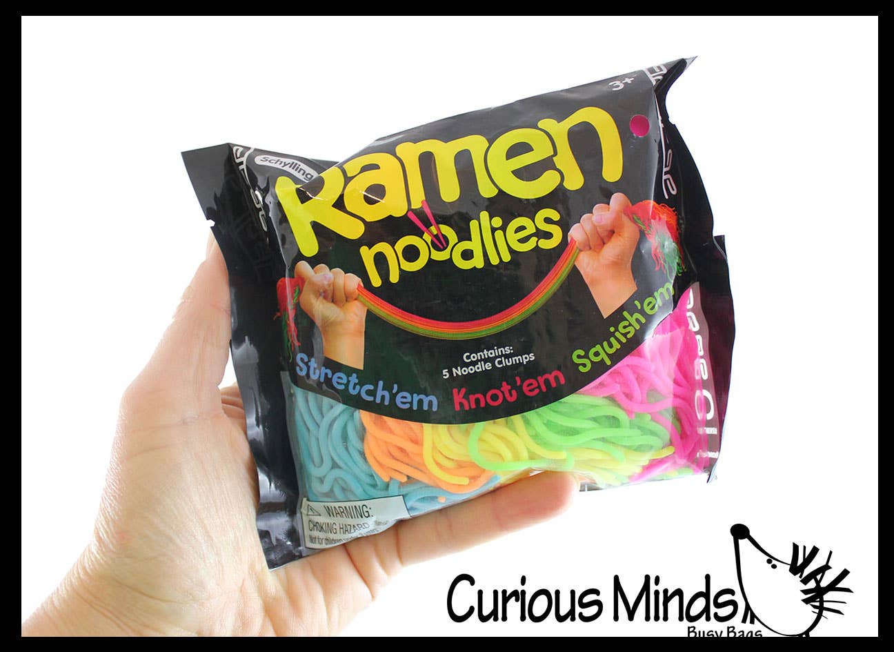 NeeDoh 5 Ramen Stretchy Noodle Strings Fidget Toy - 13" Lo