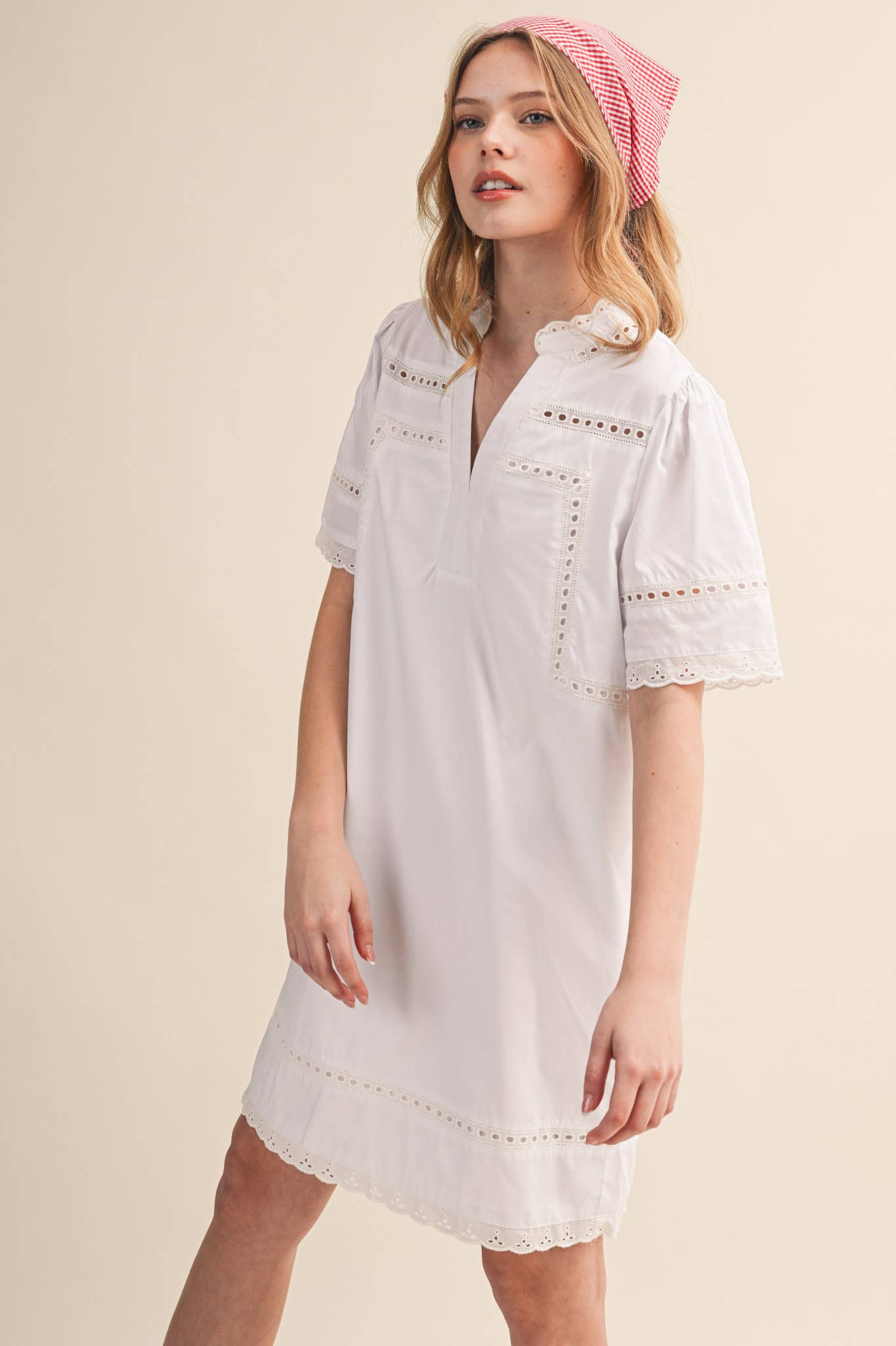 The Lace Trim Tunic Dress