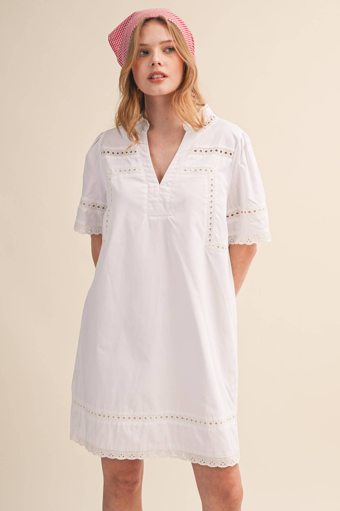 The Lace Trim Tunic Dress