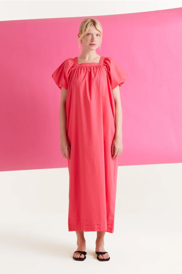 Fuschia poplin dress