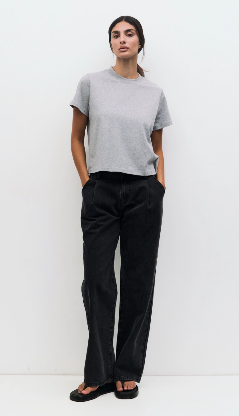 The Lanie Top in Heather Gray