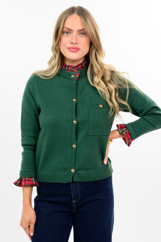 Ruffle Trim Cardigan