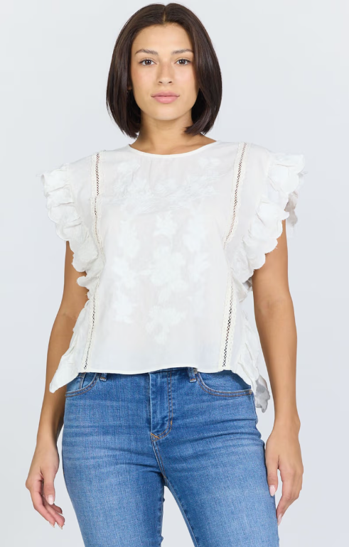 Ulla Flutter Sleeve Top