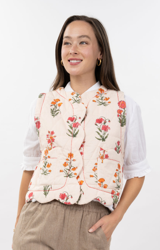 Quilted Scallop Vest