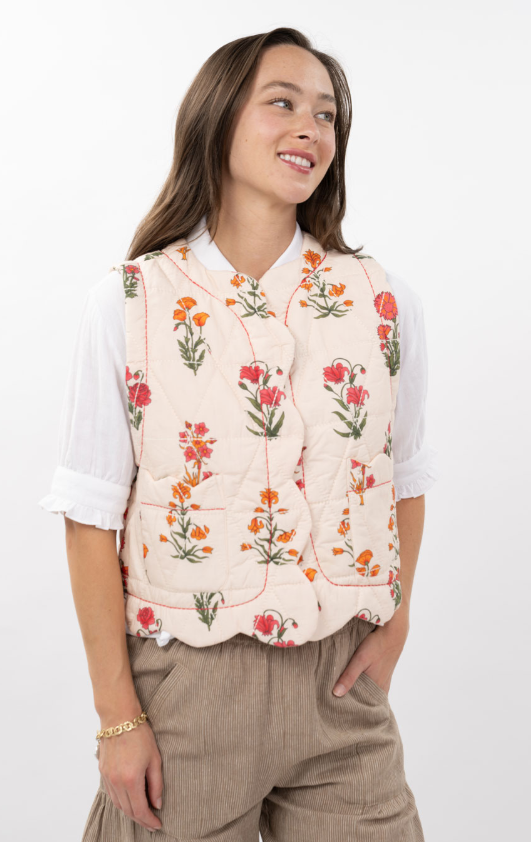 Quilted Scallop Vest